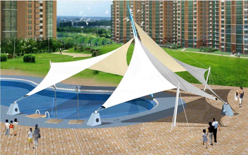哈密景觀張拉膜、景觀拉膜亭、景觀拉膜棚、公園景觀亭